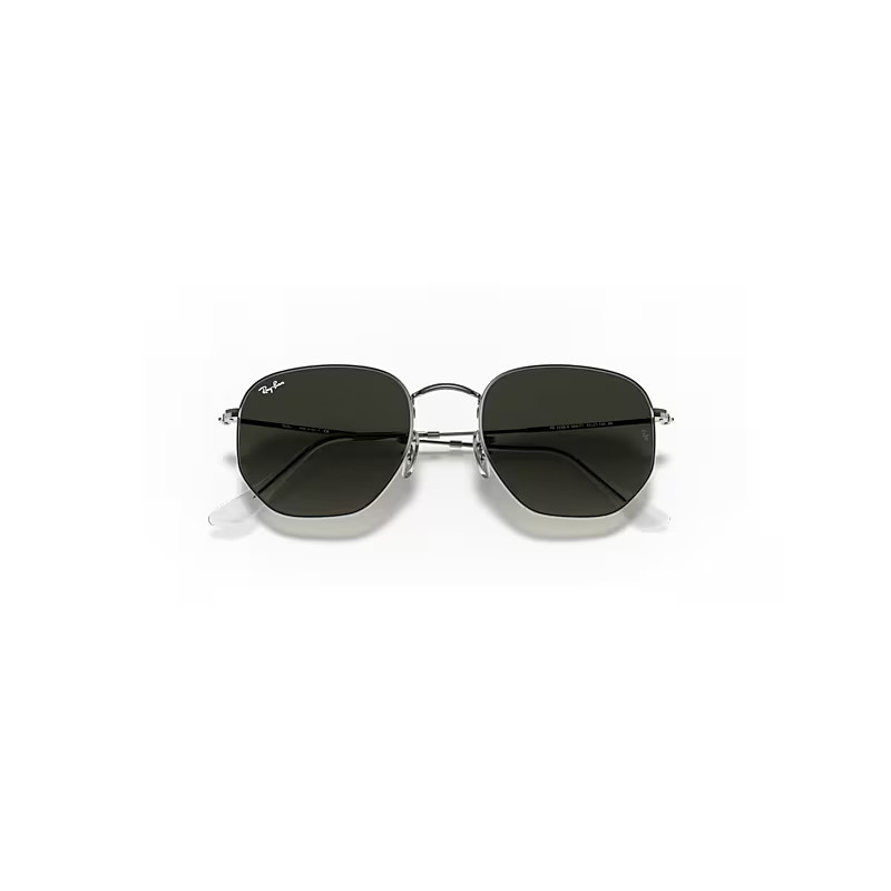 Ray-Ban Hexagonal Flat Lenses Sunglasses Gunmetal Frame Grey Lenses 48-21 | Ray-Ban (US)