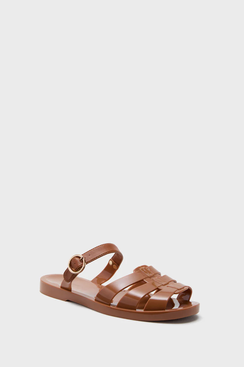 Cognac Riley Jelly Sandals | Tuckernuck (US)