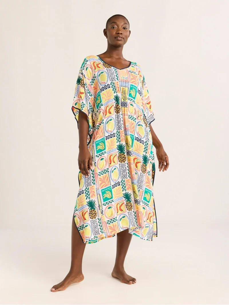 Joyspun Women’s Sleepwear Woven 46” Caftan Nightgown, S-4X - Walmart.com | Walmart (US)
