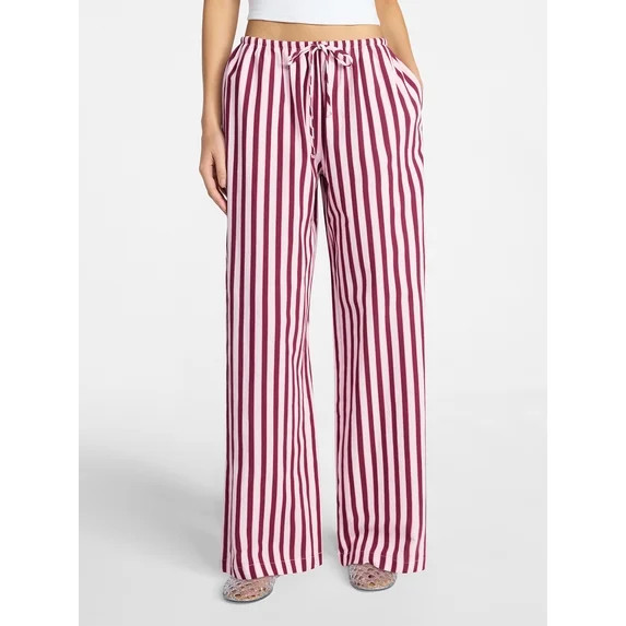No Boundaries Cotton Pull-On Beach Pants, Women's & Women's Plus XXS-4X | Walmart (US)