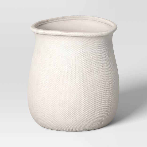 12" Wide Textured Freeform Indoor/Outdoor Ceramic Planter Pot Cream - Threshold™ | Target