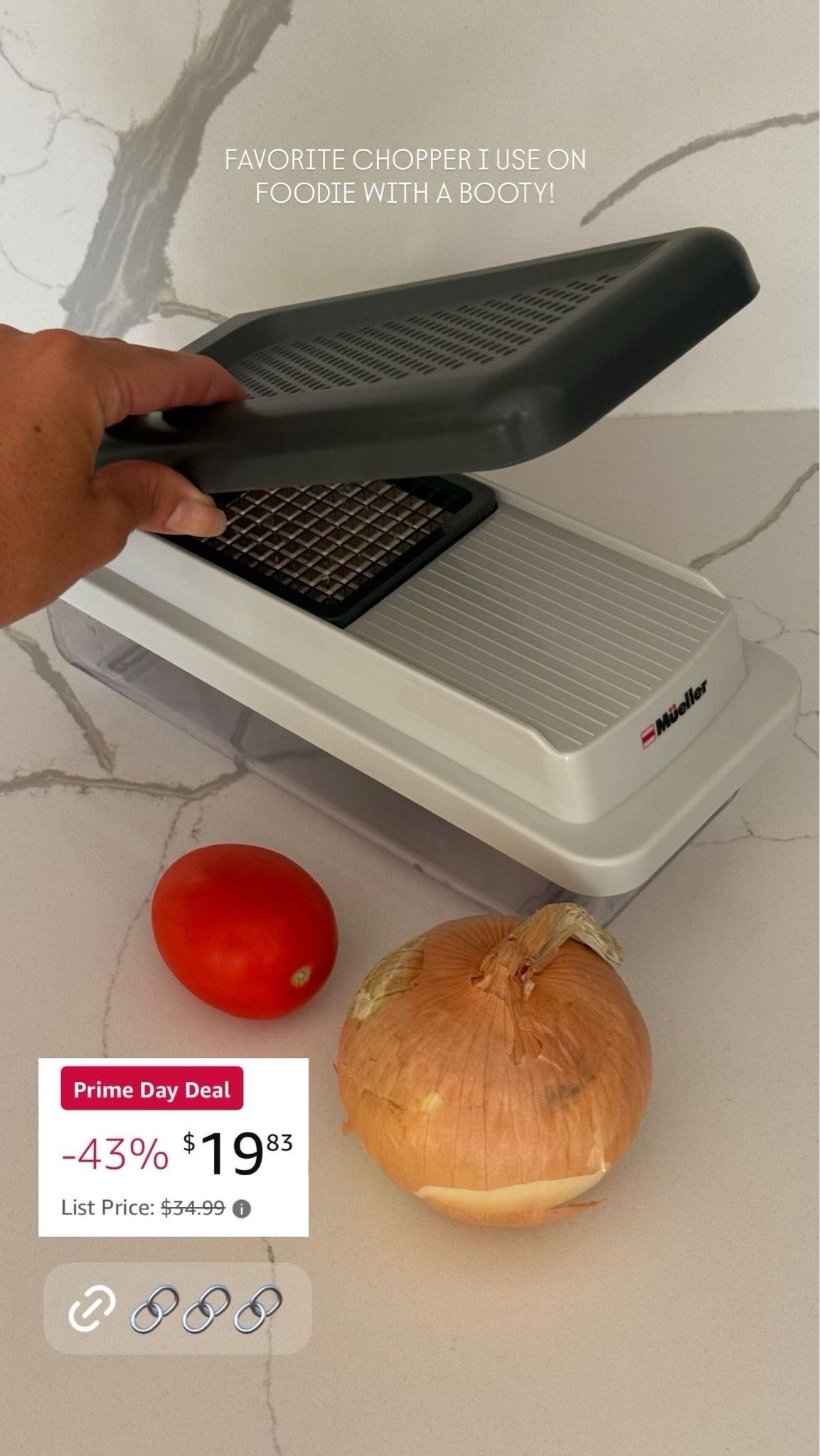 Amazon veggie chopper on sale under $20

Prime days 
Kitchen finds
Kitchen utensils

#LTKHome #LTKSeasonal #LTKSaleAlert