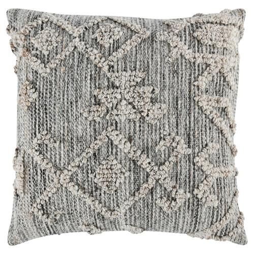 Tayah Modern Classic Grey Textured Outdoor Throw Pillow - 22x22 | Kathy Kuo Home