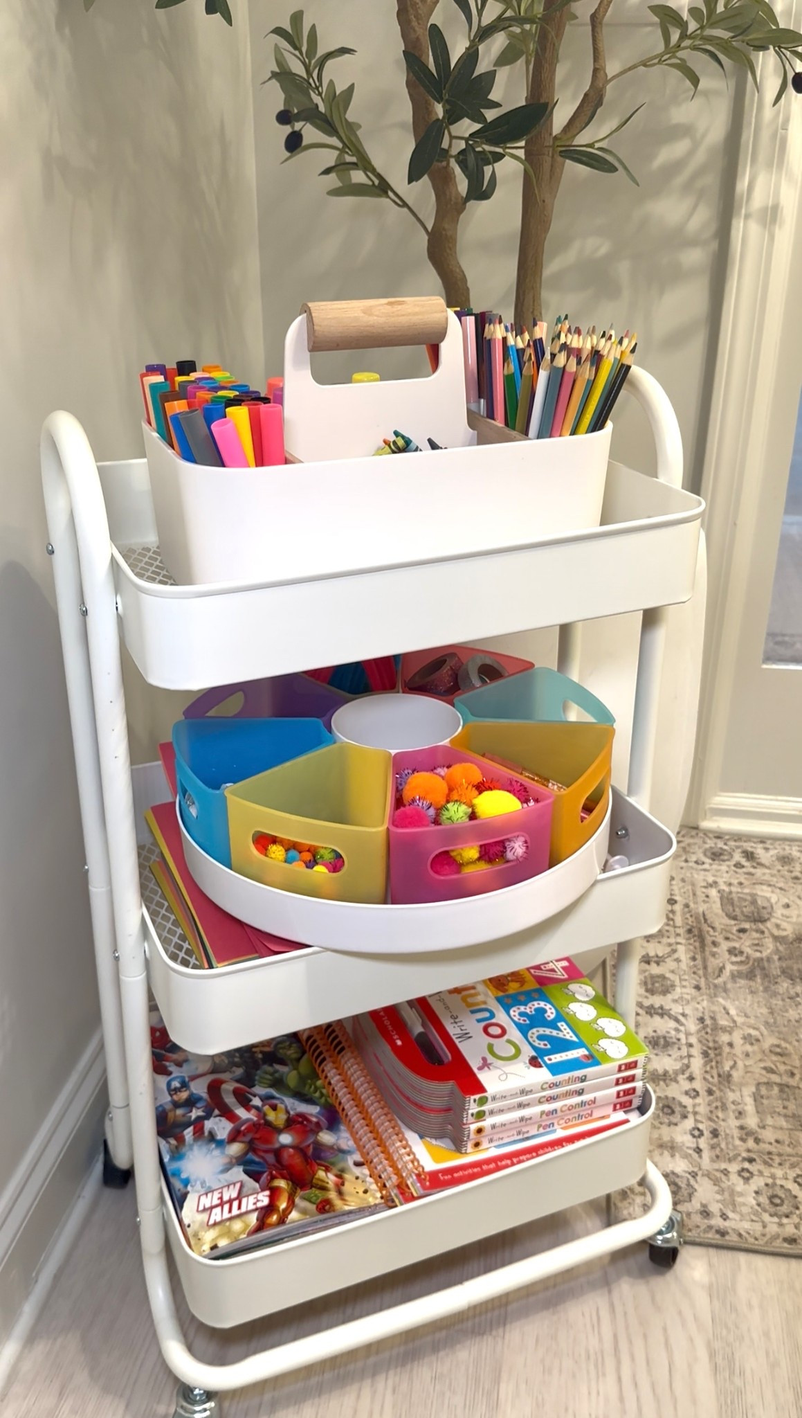 Kids arts and crafts station cart! Toddler, preschool, kid friendly art cart! My kids have been super into arts and crafts lately and this cart full of all the goodies easily accessible and organized has helped fuel their creativity!

Art station, arts and crafts, art cart, target, Amazon, lalo caddy, coloring books, art supplies, school supplies, back to school



#LTKFamily #LTKKids #LTKFindsUnder50