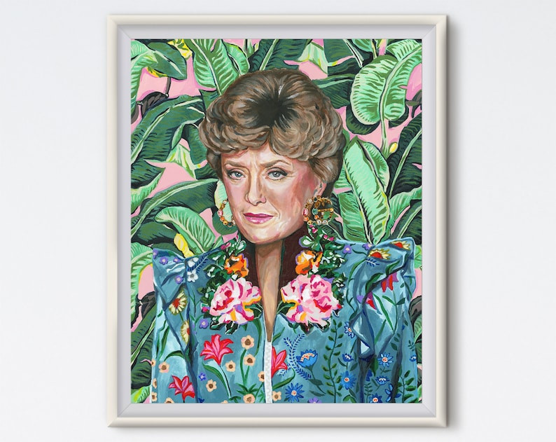 Blanche Blanche Devereaux Acrylic Painting Rue Mcclanahan Art Print Golden Girls Tropical Golden ... | Etsy (US)