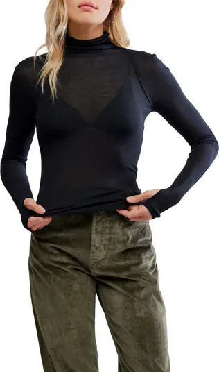 Free People Close to Home Rib Turtleneck Top | Nordstrom | Nordstrom