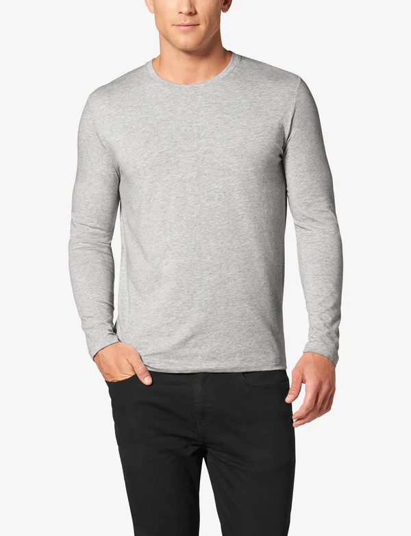 Second Skin Long Sleeve Crew Neck Tee (Soft T-shirt) | Tommy John
