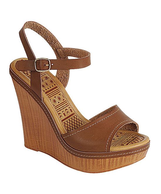 moca Women's Sandals BROWN - Brown Summer Wedge Sandal - Women | Zulily