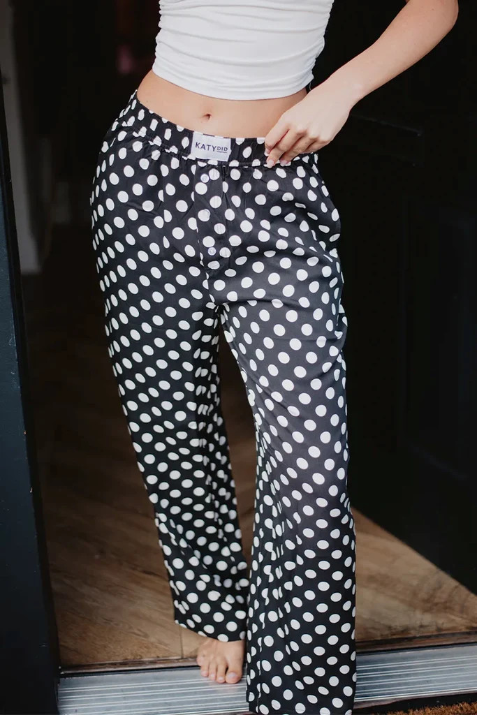 Black & White Polka Dots Boxer Pants | Katydid.com