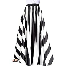 Women Chiffon Mopping Floor Length Big Hem Solid Beach High Waist Maxi Skirt | Amazon (US)