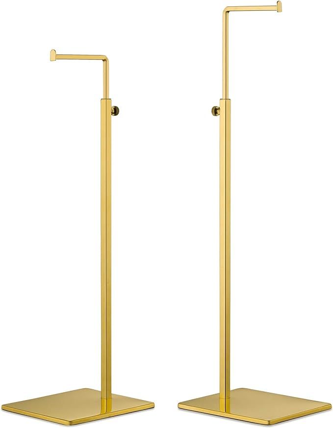 YIFU DISPLAY Purse Display Stand - 2 Pack Polished Gold Counter Adjustable Height Handbag Display... | Amazon (US)