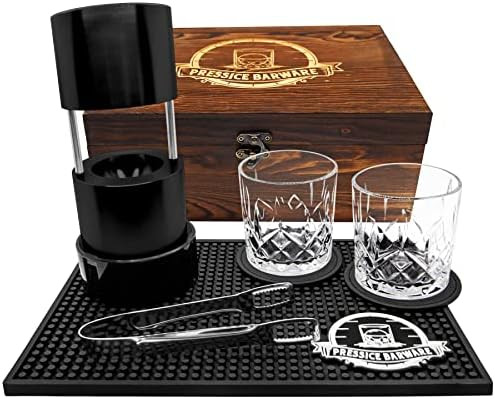 Pressice Barware Ice Press Kit - 2.3" Fast Ice Ball Maker - Made from Aircraft Grade Aluminum - Incl | Amazon (US)