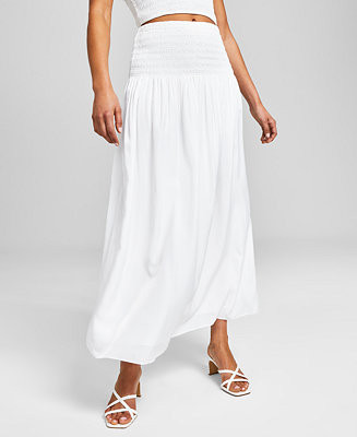 And Now This Women's Smocked Waist Maxi Skirt - Macy's | Macy's