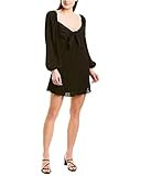findersKEEPERS Women's Adeline Long Sleeve Babydoll Mini Dress, Black, l | Amazon (US)
