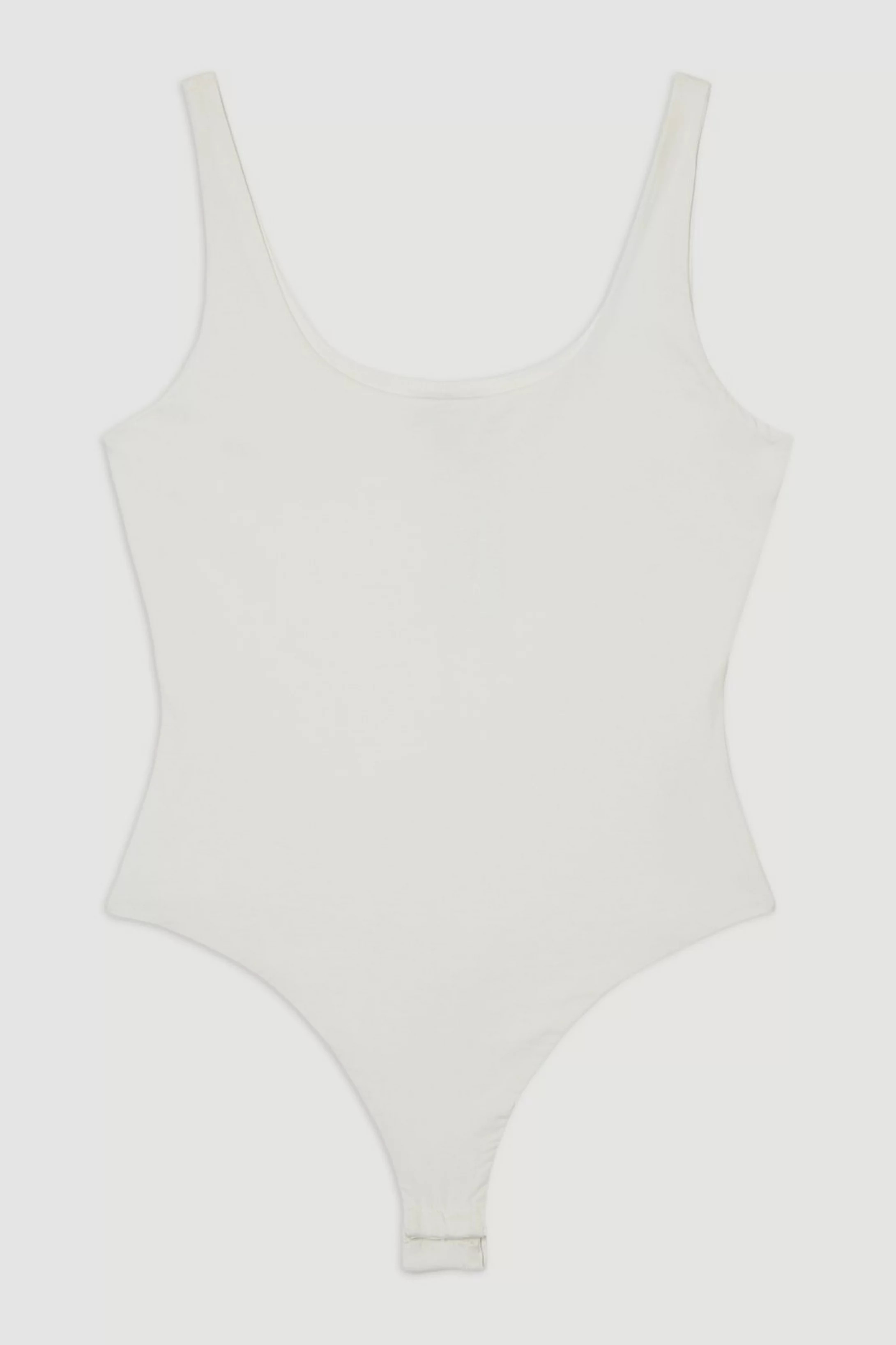 Stretch Cotton Sleeveless Scoop Neck Jersey Bodysuit | Karen Millen UK + IE + DE + NL
