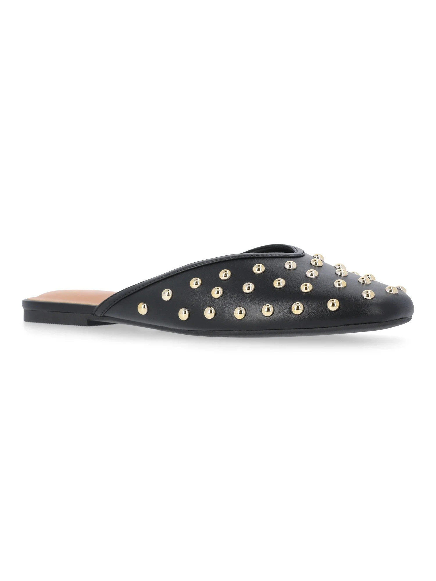 Time and Tru Women's Studded Faux Leather Mules | Walmart (US)