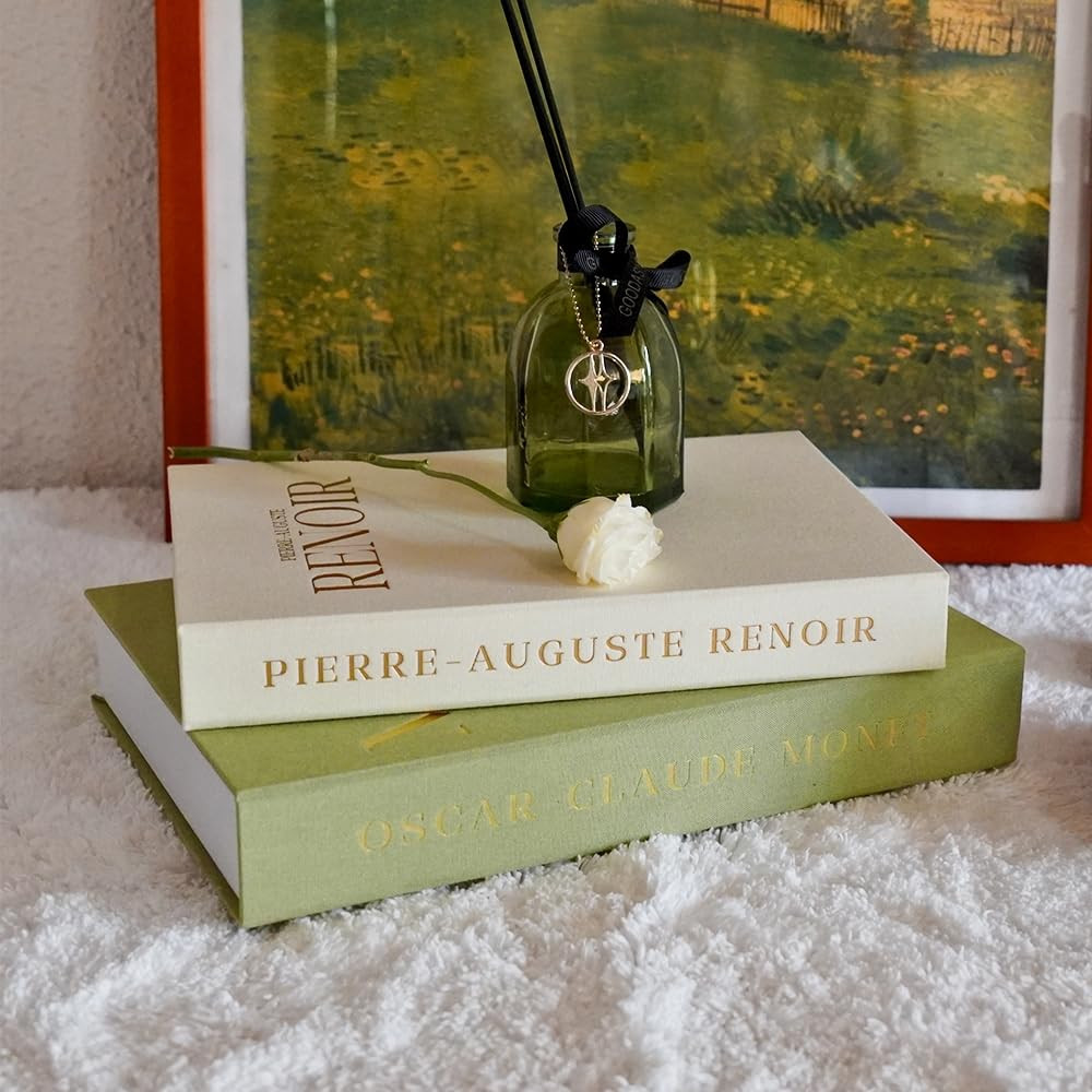 Aesthetic Decorative Books - Set of 2 Linen Fake Books Enhance Your Coffee Table, Home Decor, Liv... | Amazon (US)