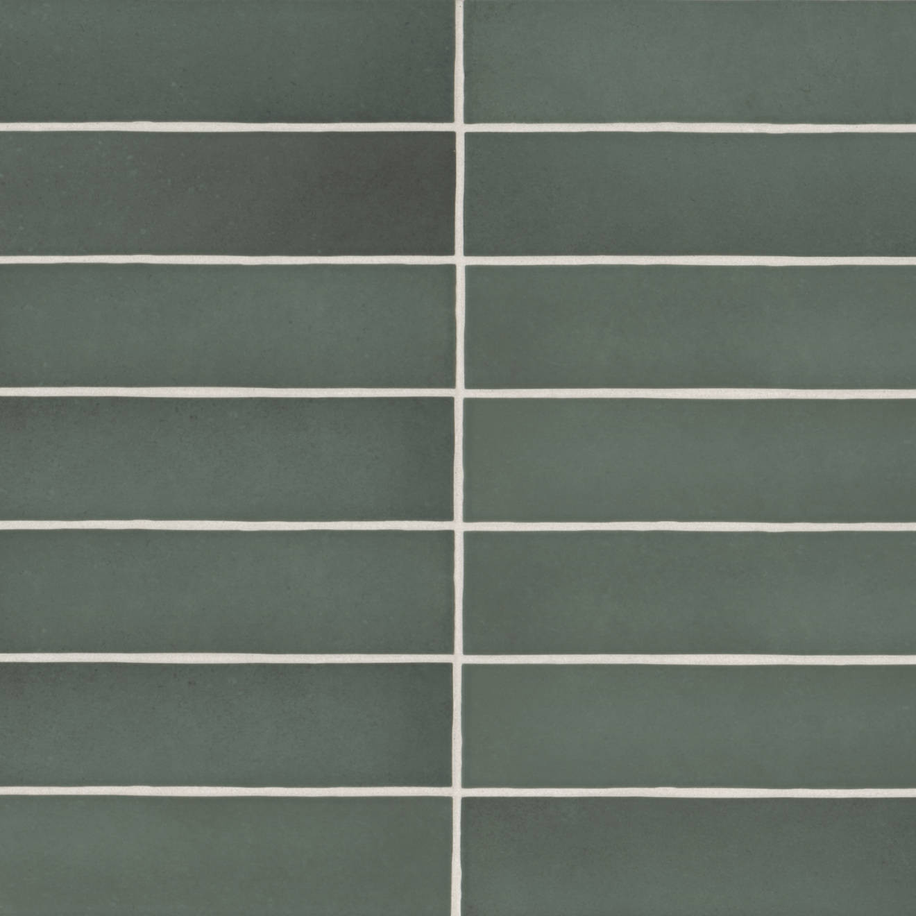 Makoto 2.5" x 10" Matte Ceramic Wall Tile in Midori Green | Bedrosians Tile and Stone