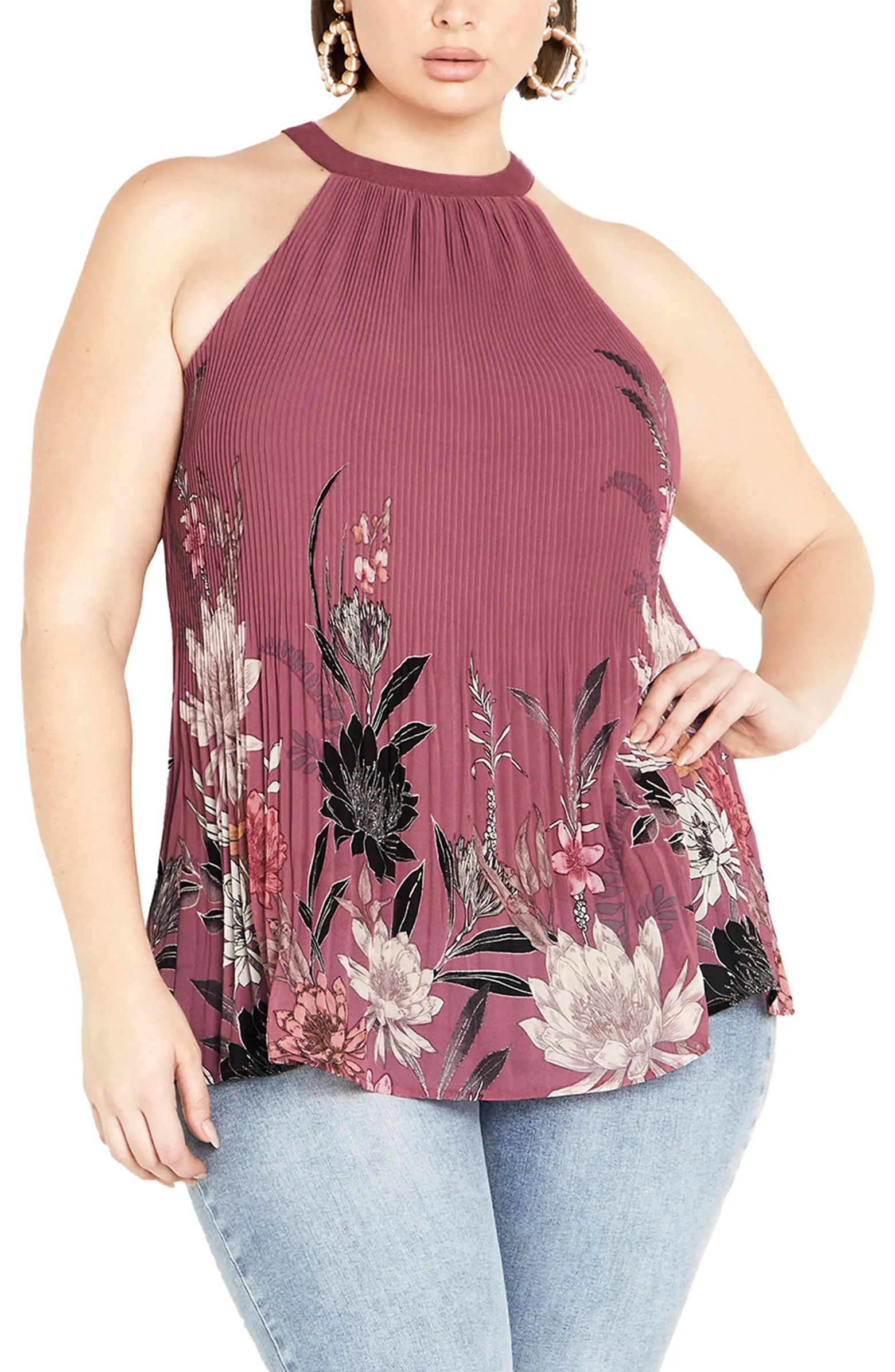Tiffany Floral Print Sleeveless Top | Nordstrom