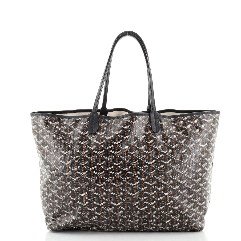 Goyard Saint Louis Tote Coated Canvas PM Black 1270631 | Rebag