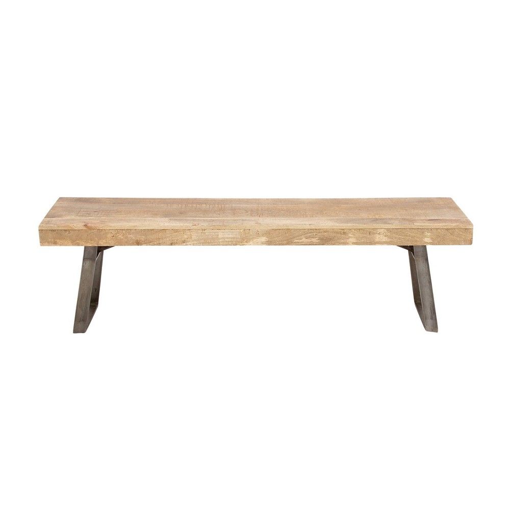 Natural Solid Wood Bench Light Brown - Olivia & May | Target