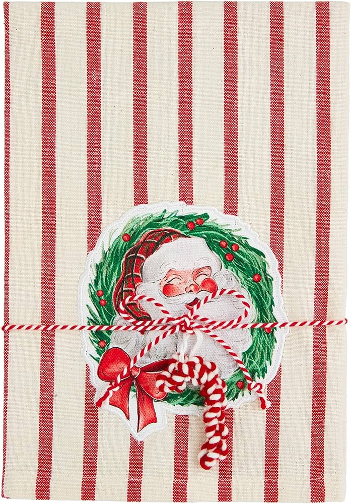 Mud Pie Patch Tartan Towel, Wreath, 21" x 14" | Amazon (US)