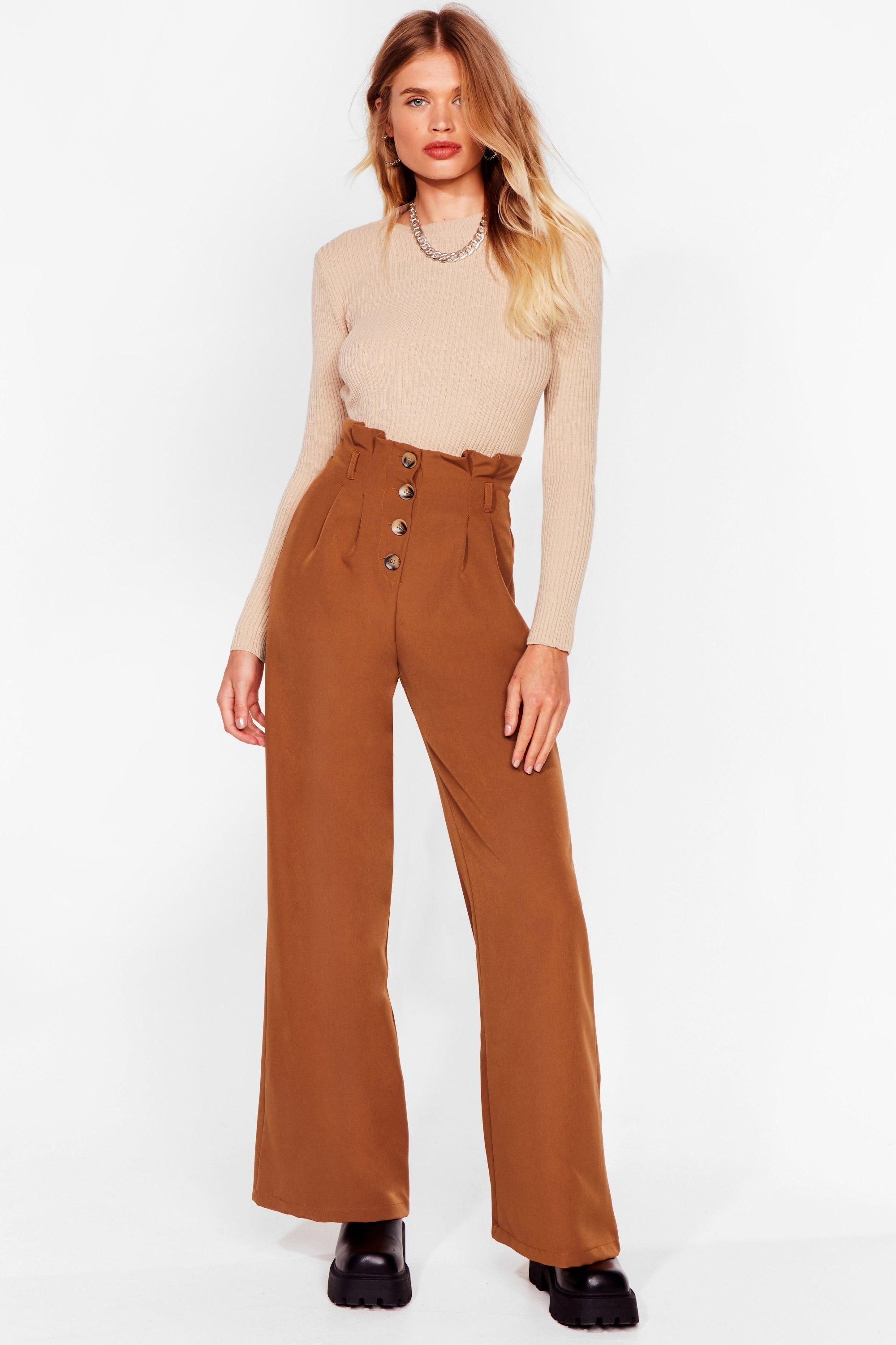 Moving Button Up Wide-Leg Pants | NastyGal (US & CA)