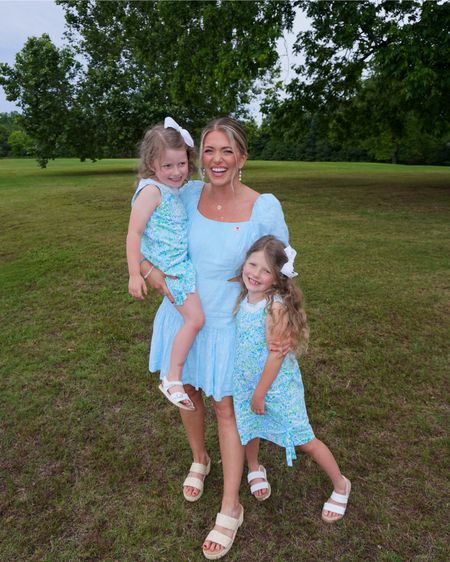 Our outfits from the rehearsal dinner for my brother’s wedding! ⭐️ use code LPM-MORGAN for 25% off ONE item at Lilly Pulitzer 🤩⭐️ code ends 5/23
My dress is TTS - size 8 (I’m 5’5) 🩵 
Both of the girls matching Lilly Pulitzer dresses are TTS & adorable! 🦋 Hydra Blue Dandy Lions print 🦁 🐆 

#LTKFamily #LTKWedding #LTKKids