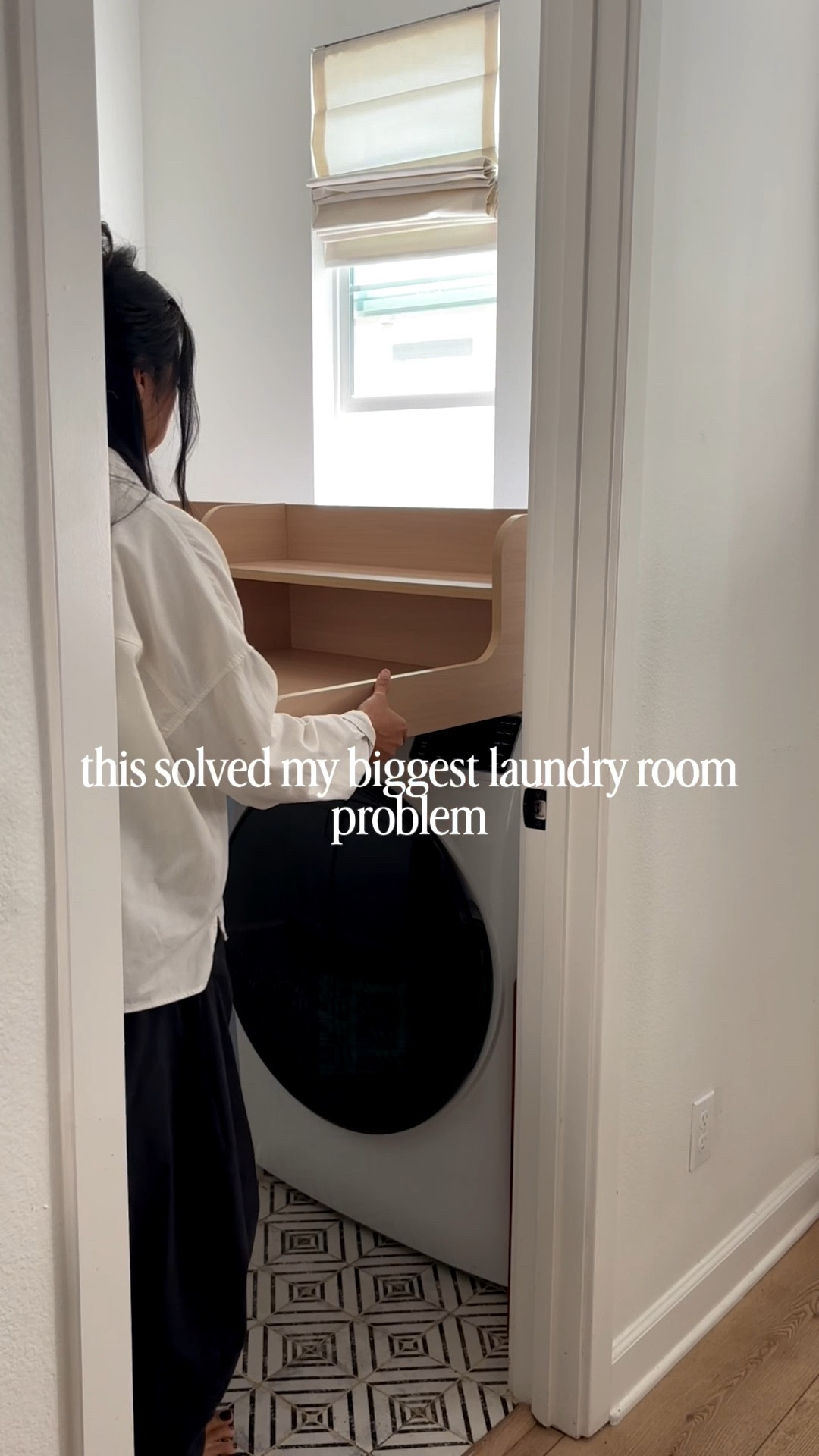 I’ve been wanting a washer + dryer countertop for our laundry room for sooo long and i finally have it 😭

no more losing clothes behind or between the machines, no more folding clothes in random piles around the house, no more putting our detergent in cabinets!

I love our new countertop more than I expected. And the two tier + wood tone is so perfect!!

it really is the little things that make everyday life easier 🥹

save this if your laundry room needs this too
follow for more real-life home finds + simple upgrades

🏷️ laundry room setup, laundry room ideas, functional laundry room, small laundry room, laundry room organization, renter friendly homes, renter friendly home ideas 

#LTKSaleAlert #LTKHome #LTKmomlife