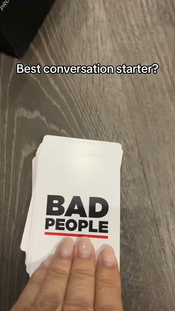 Hosting friends soon? This is the game to bring out.

BAD PEOPLE Party Game + After Dark Set is an easy conversation starter that gets everyone laughing, talking, and breaking the ice fast. Perfect for parties, pregames, and adult game nights.

#party #games #hosting #finds 

 #LTKdayinmylife #LTKstorytime #LTKHome