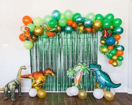 Dino themed birthday party decorations! Balloon arch and dinosaur balloon animals. Amazon for the win!

Three-Rex. Boy birthday inspo. Kid dinosaur themed birthday party. Third birthday. Toddler birthday party. 

#dinosaurparty #boybirthdayparty #kidsparty #dinoparty

#LTKfamily #LTKkids #LTKparties