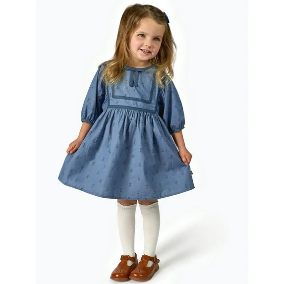 Modern Moments by Gerber Toddler Girl Yoked Bow Dress, Sizes 12M-5T | Walmart (US)