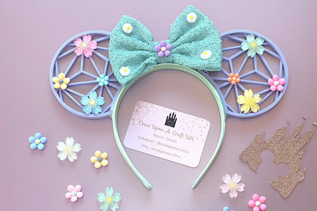 Flower and Garden Mouse Ears Headband - Etsy | Etsy (US)