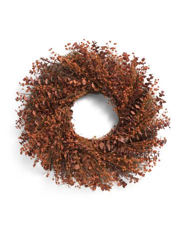 22in Real Preserved Eucalyptus Wreath | TJ Maxx