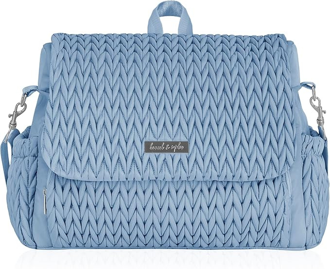 Hannah & Sophia Belle Convertible Baby Diaper Backpack & Bag in Moonmist Blue, Large Size, Dual S... | Amazon (US)
