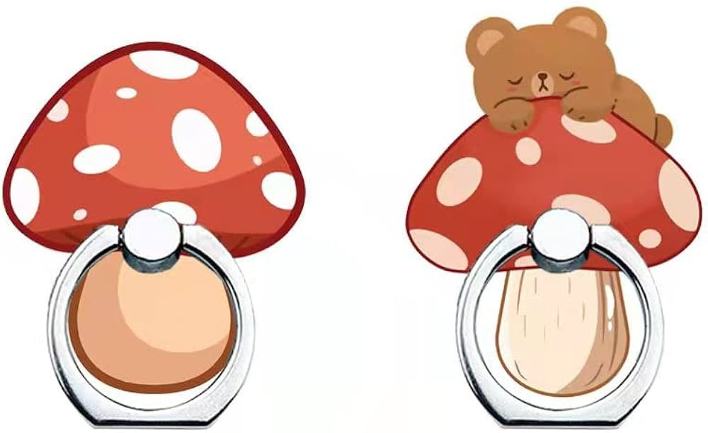 Phone Ring Holder Stand,Mushroom Phone Ring Kickstand Holder 360 Rotation Finger Ring Grip Stand ... | Amazon (US)
