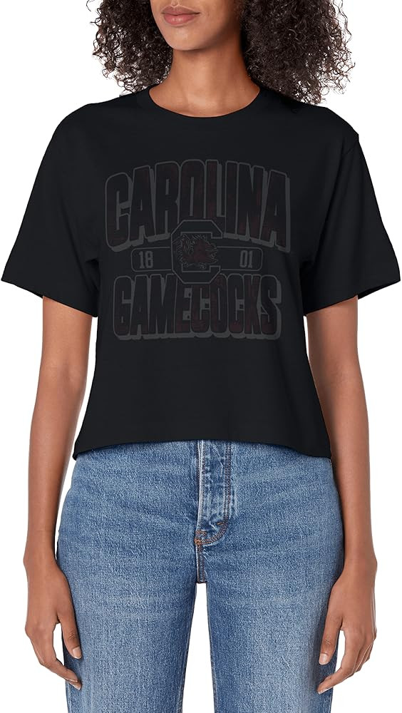 South Carolina Gamecocks Vintage Market Black Women's Crop Top | Amazon (US)