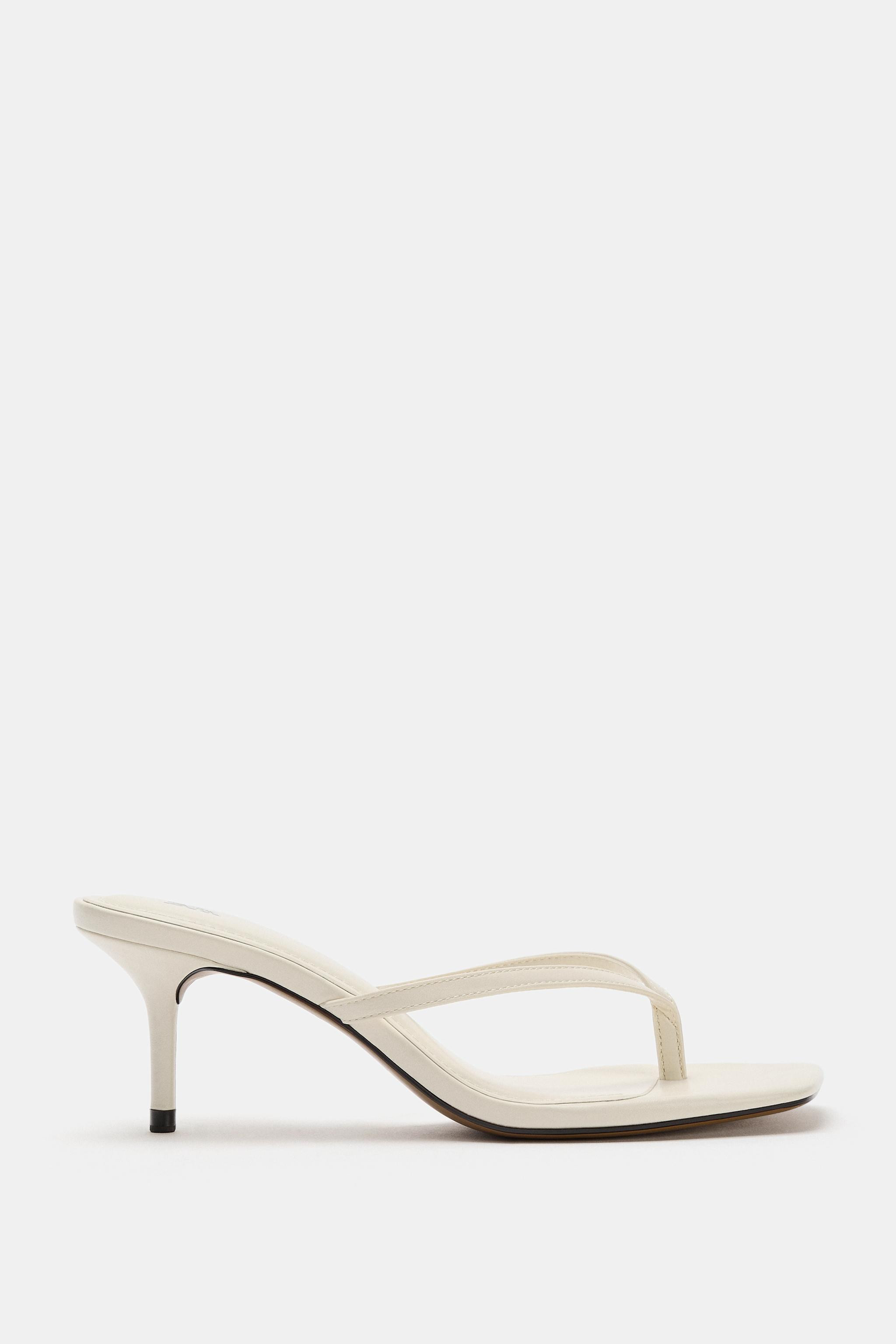 HEELED SANDALS WITH SQUARE TOE | Zara UK