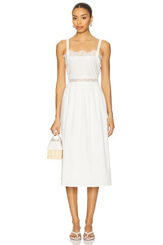 Elodie the Label Eliana Poplin Dress in White from Revolve.com | Revolve Clothing (Global)