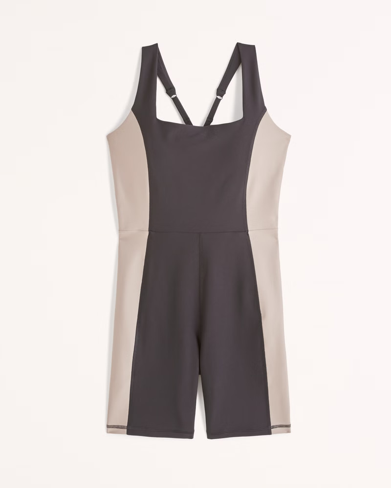 YPB sculptLUX Squareneck Active Onesie | Abercrombie & Fitch (US)