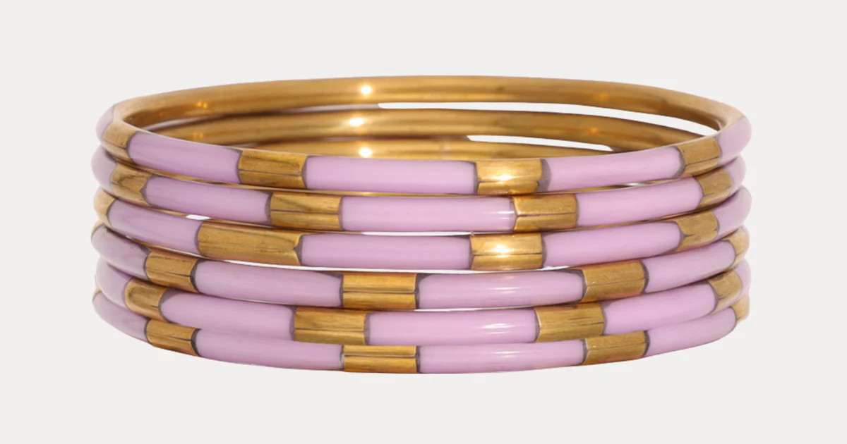 Lilac Veda Bangles - Set of 6 | BuDhaGirl