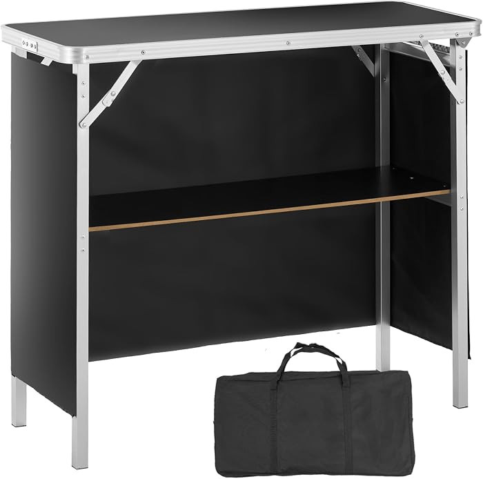 VEVOR Folding Portable Bar Table, Tradeshow Podium Table for Indoor, Outdoor, Party, Picnic, Exhi... | Amazon (US)
