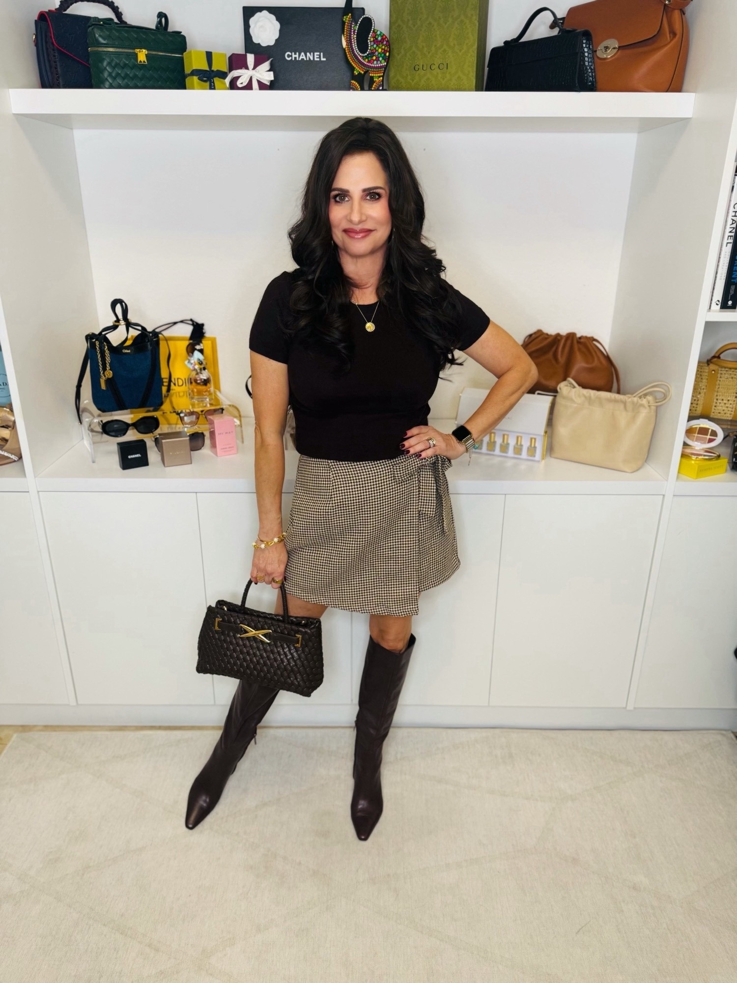 Really cute / nice skort Fall look . Skort sm , top knit tee med , boots TTS . Most of the items are on Sake ! 
#fallinspo #amazonsale #gapsale #fallstyle 

#LTKStyleTip #LTKOver40 #LTKSaleAlert