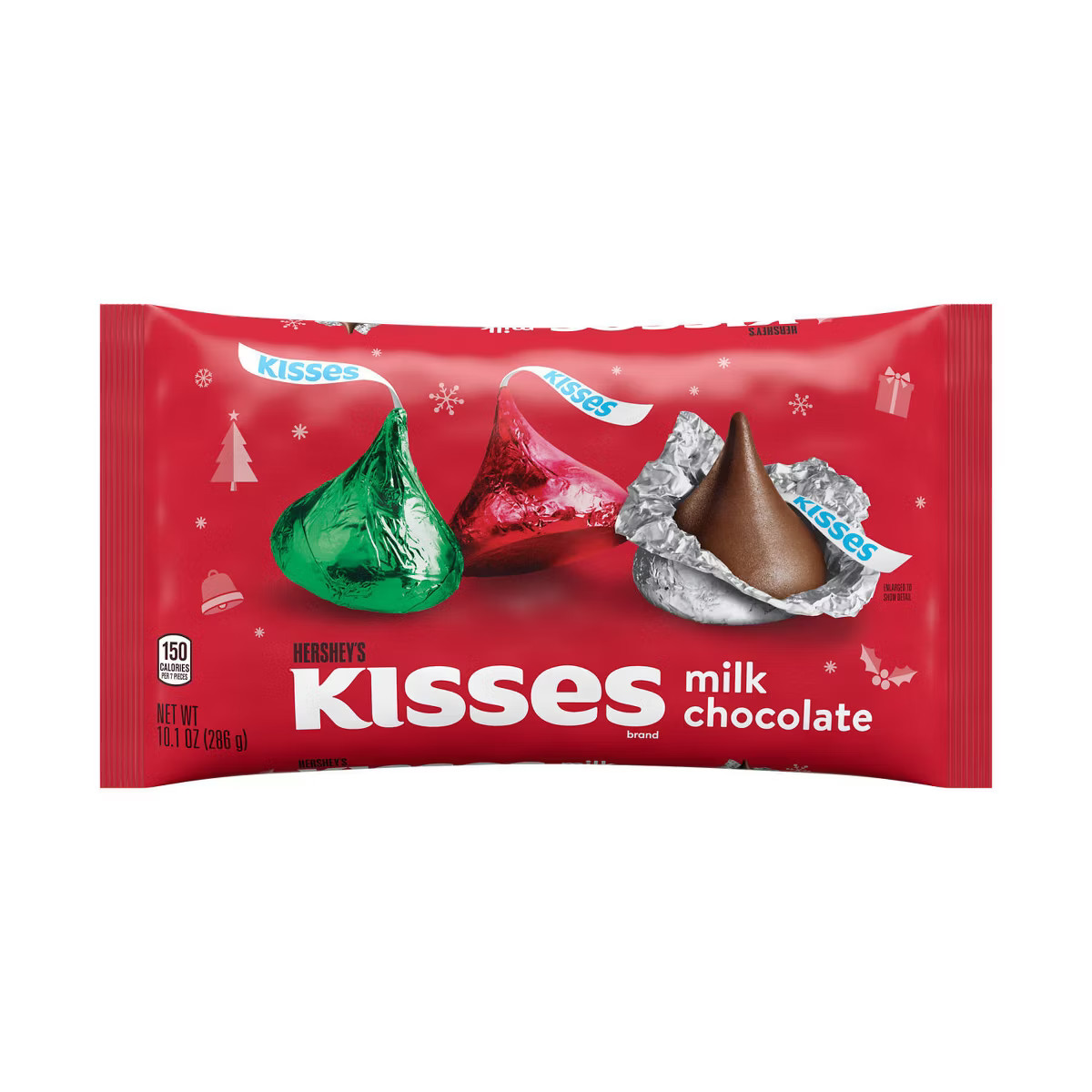 Hershey's Kisses Milk Chocolate Holiday Candy Bag - 10.1oz | Target