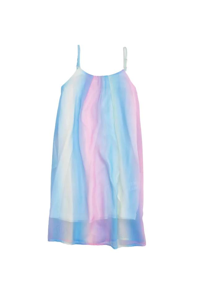 Oceans Of Love Girls Multi Ombre Maxi Dress | Pink Lily