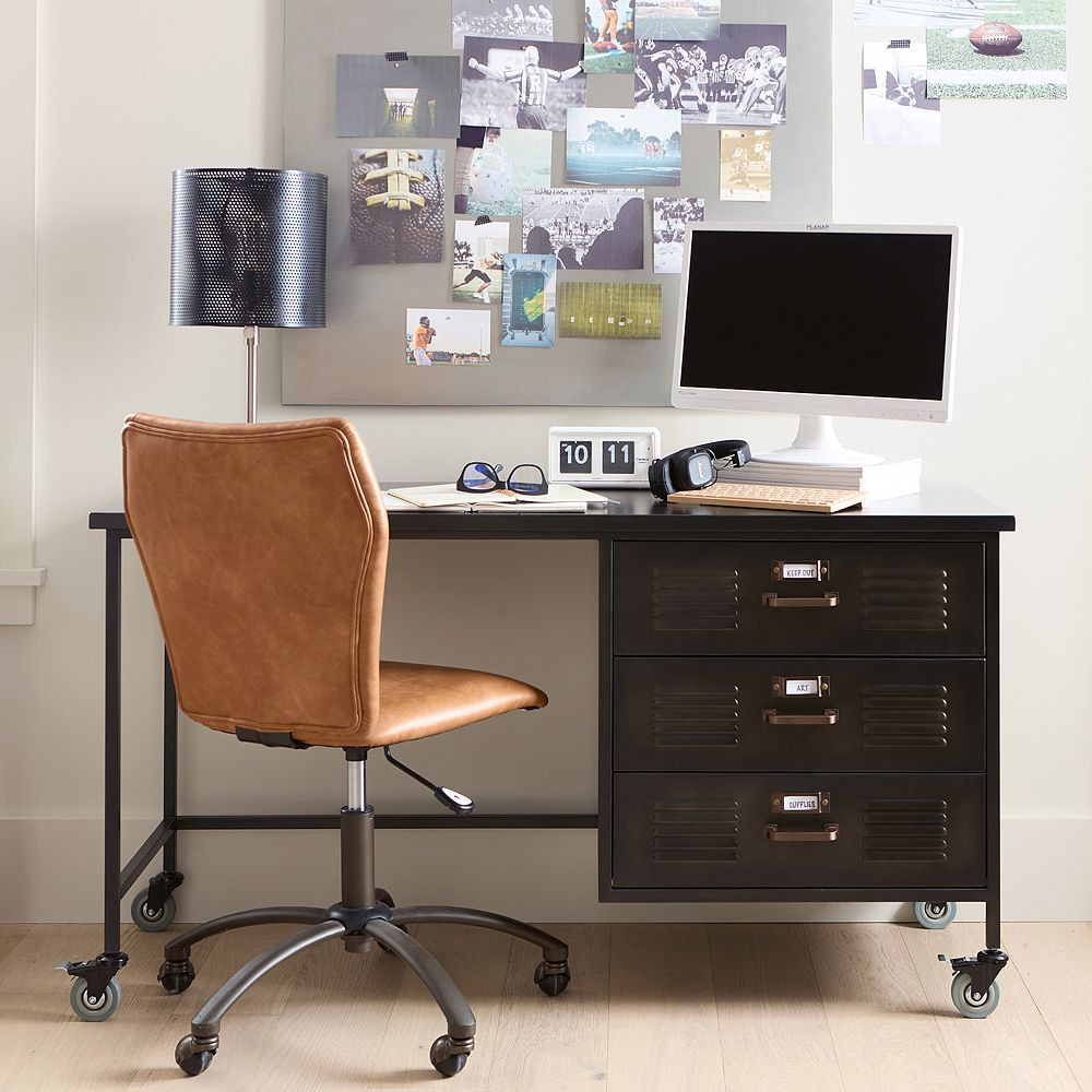 Locker Single Pedestal Storage Desk (56") | Pottery Barn Teen