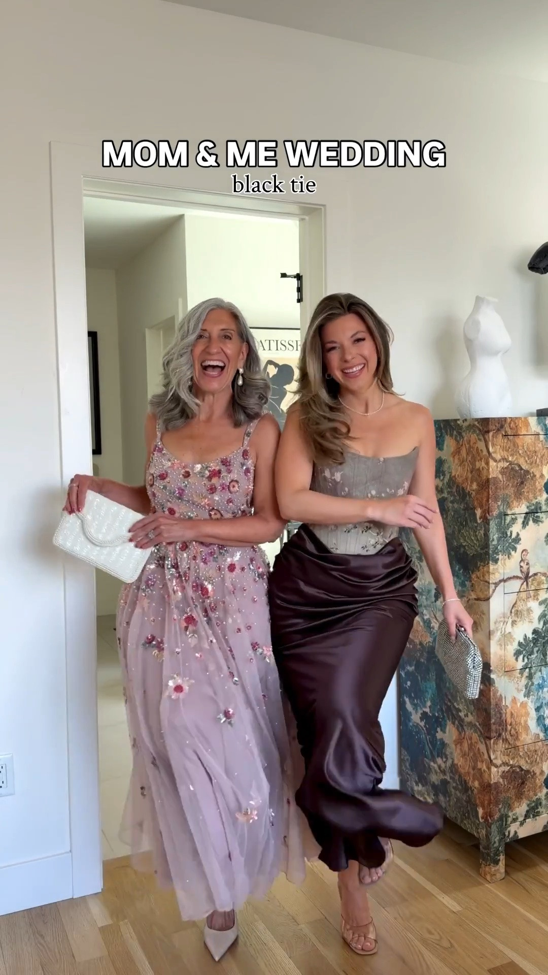 🌸 the kind of looks that make every wedding memory worth keeping.

From structured brocade ballgowns to hand beaded florals and sleek sequin columns — silhouettes that hold, elongate and move beautifully from the ceremony to the final dance.

Emerson wears her usual small or 2. I wear a medium or 6 in most. Size down one in the Mac Duggal strapless blue floral, the pink sequin and the Kay Unger strapless.

Use code EMERSON10 at Mac Duggal 

Save this for your next invitation and share it with a friend who’s shopping. 💌

Claudia | 5’4½” | 133 | medium or 6
Emerson | 5’4” | 130 | small or 2

Wedding Guest Dress | Fashion over 50 | Mother of the Bride | Mother of the Groom | Black Tie | Formal Gown | Summer Wedding | Dresses to Hide Belly | Special Occasion | Wedding Guest Dress with Sleeves