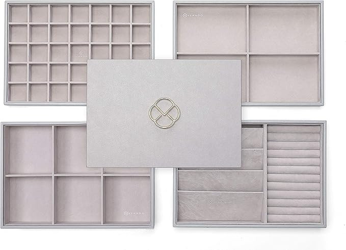 NEW Vlando Miller Jewelry Trays Stackable Showcase Display Drawer Organizer Storage- Multi-Purpos... | Amazon (US)