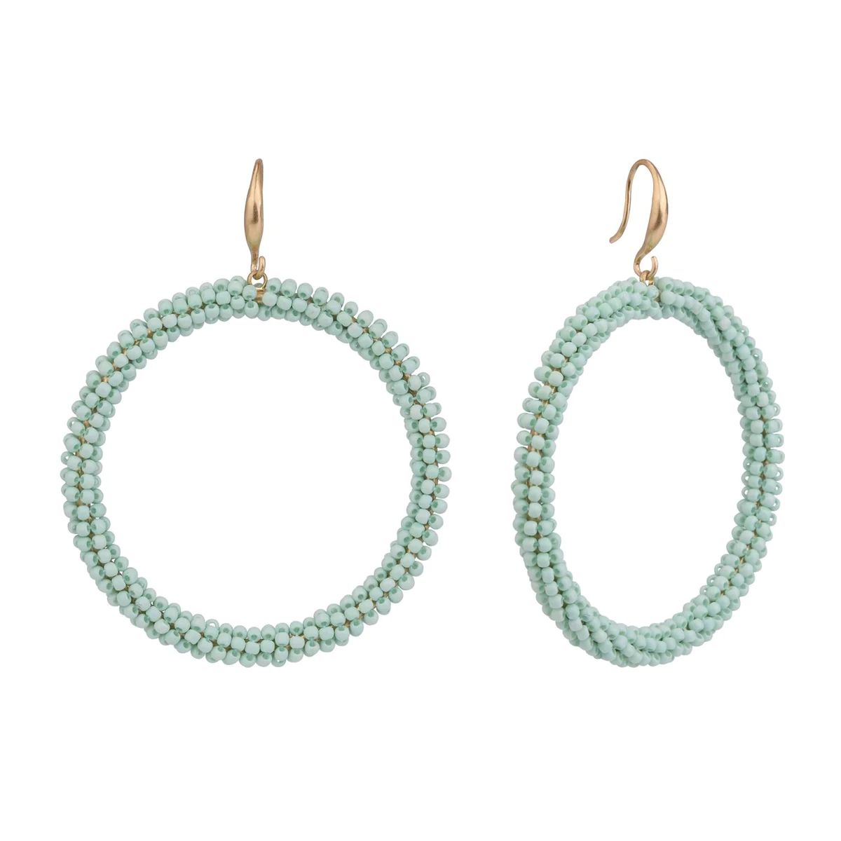 Seed Bead Wrapped Ring Earrings | Lord & Taylor