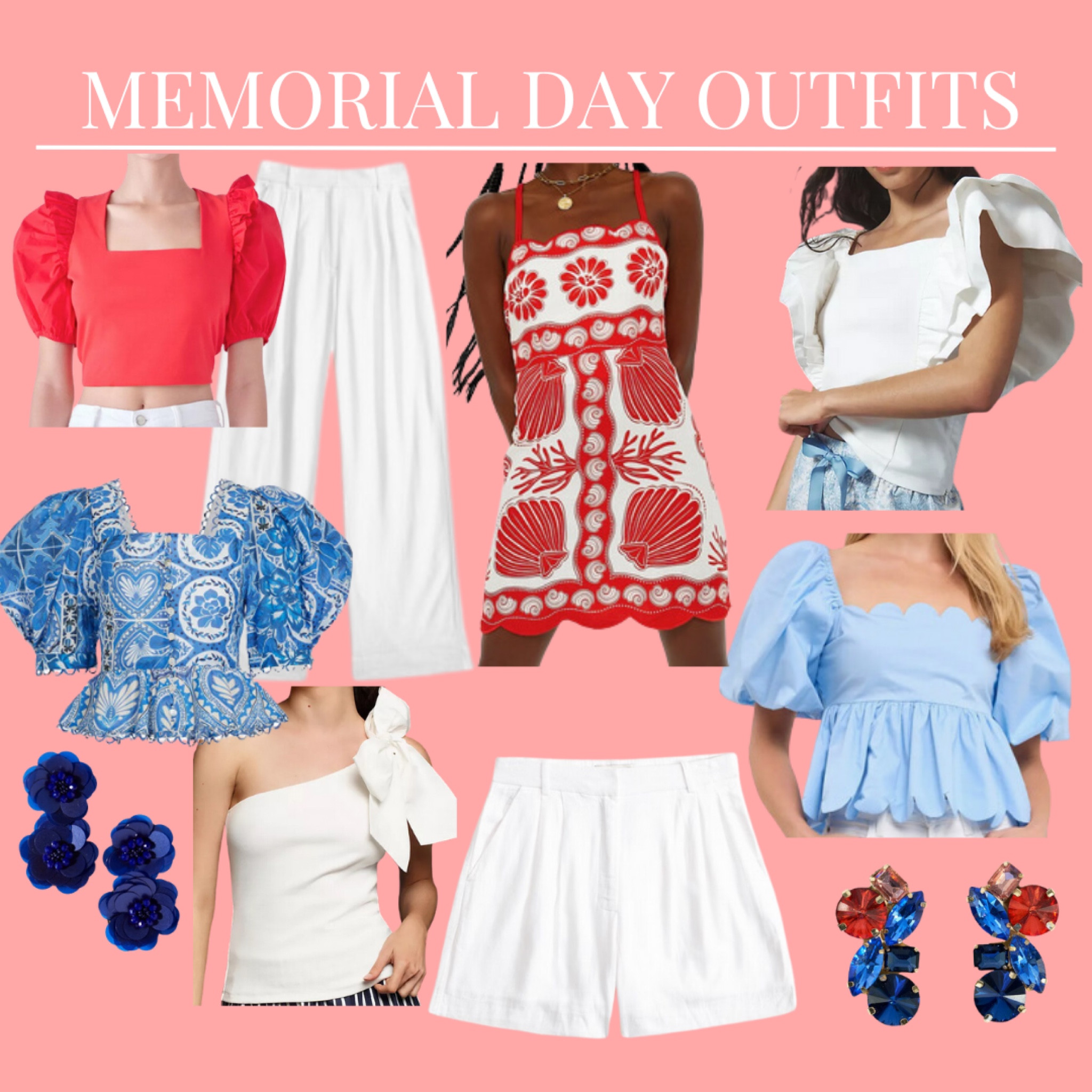 A few of my favorite red, white, and blue shirts, pants, shorts, and dresses for Memorial Day. 

Red top. White top. Blue top. Memorial Day outfit. Blue earrings. Patriotic earrings. White linen pants. White linen shorts. Summer tops. 

#LTKSeasonal #LTKFindsUnder100 #LTKStyleTip